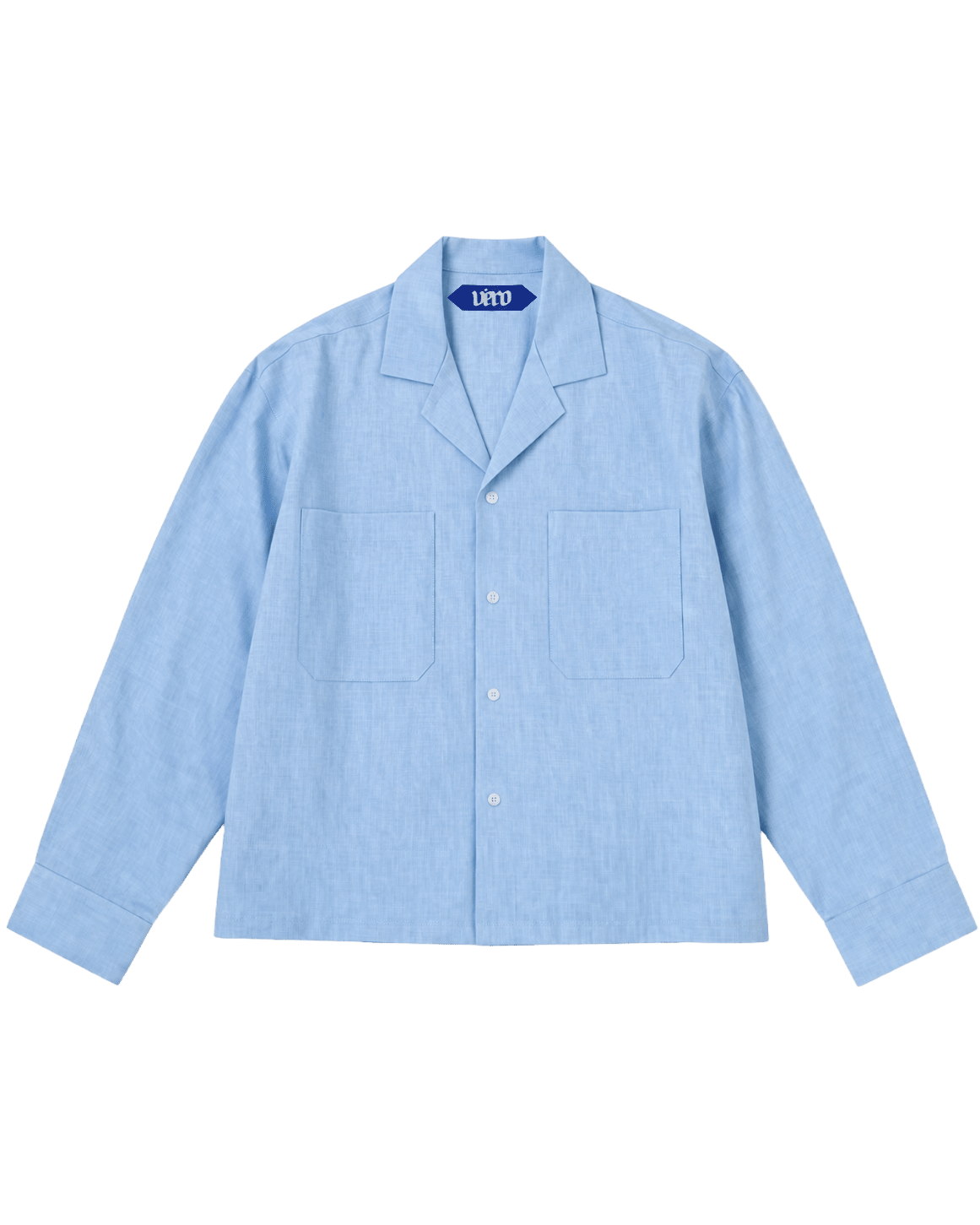 VÉRO Box Linen Shirt in pale blue 100% linen