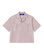 VÉRO Cuban Pinstripe Shirt in white cotton oxford with cherry pinstripe