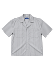 VÉRO Cuban Pinstripe Shirt in grey and white Italian cotton